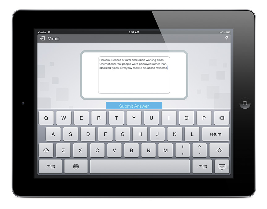 Assessment with MimioMobile app
