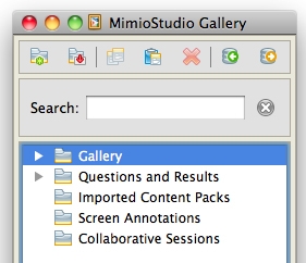 MimioStudio Gallery Window