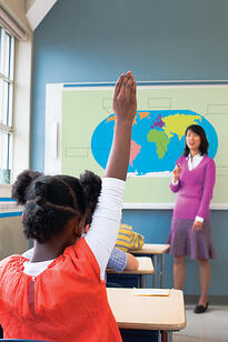 Interactive Whiteboard Hand Raised