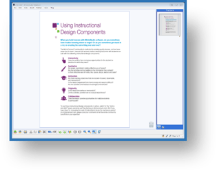 MimioStudio Classroom Software Document screen