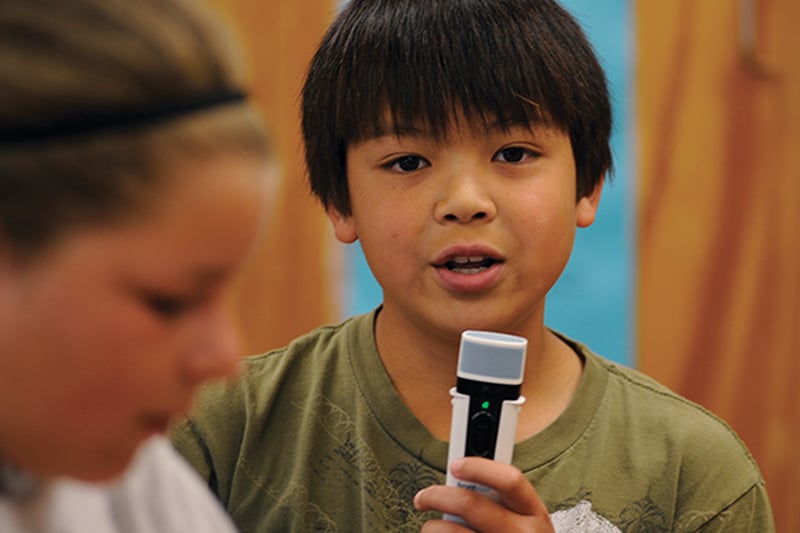 Boy with Juno Mic